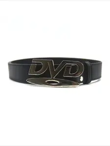 Unisex Nostalgic Design DVD Buckle Belt Men Women Decoration Paired with Jeans Belt Versatile White Black Design Sense Belt Vintage Solid Buckle Casual Waist Belt