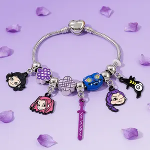 DIY KPop  Hunters-Inspired Charm Bracelet – Cute Anime Jewelry Gift for Daughter | Fashion Accessory for Kids & Adults TikTokShop Black Friday Deal