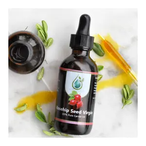 Jade Bloom Rosehip Seed 100% Pure Carrier Oil 2 oz Nourishing Moisturizer for Dry Skin Care & Hydration Made in Turkey
