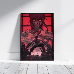 Chainsaw Man & Makima Anime Poster, Manga Poster, Poster Print, Wall Art Decor, Gift for Her Him, No Frame, Free Shipping