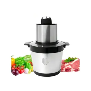 Large Capacity Food Processors,Electric Meat Grinder Veggie Chopper With Stainless Steel Bowl,3 Speeds,4 Bi-Level Blades And Spatula For Meat,Onion,Vegetables,Fruits