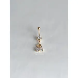 Gold Cherry Belly Ring