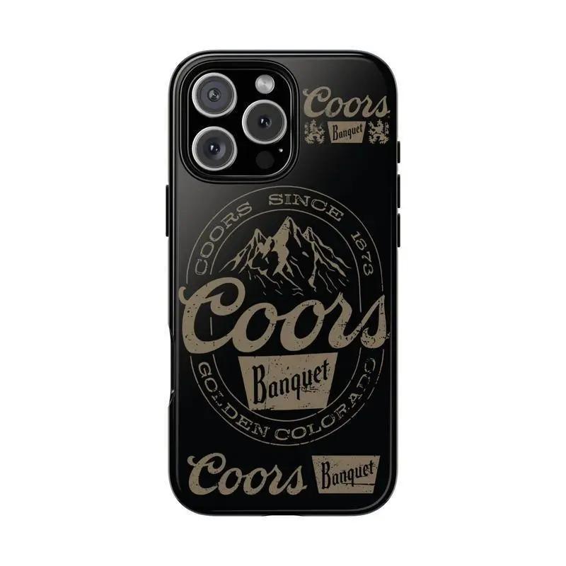 Black Coors Banquet Rodeo Phone Case for iPhone 17 16 15 14 13 12 11 Pro Max Plus, Vintage Cowboy Bull Skull Western Aesthetic, Cool Gift for Him 2026