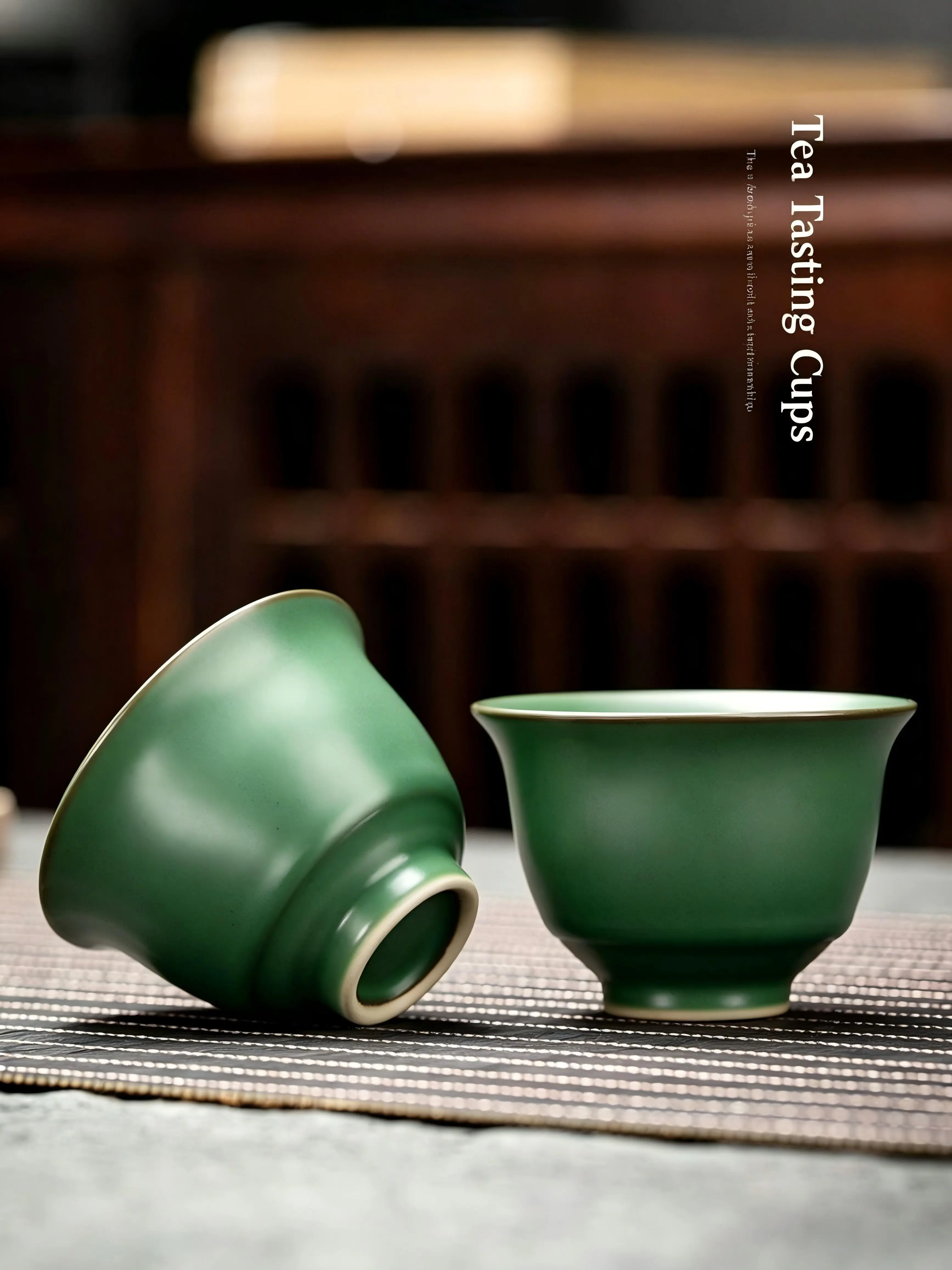 Ancient Oriental Zen Celadon Gongfu Ceramic Tea Cup - 55ml Minimalist Solid Color Chinese Elegance Collectible Cultural Vessel for Adults, Hot Drinks, Modern Mother’s Day Gift
