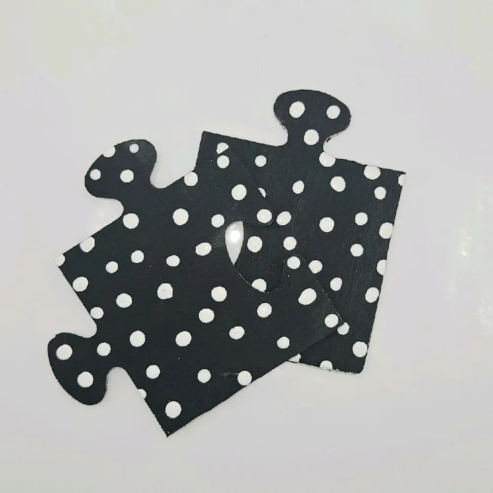 Puzzled- Wooden statement earrings