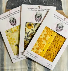 Bee's And Honeycombs- Handmade Beeswax Wraps