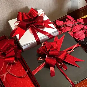 Bowknot Ribbon, 10pcs/set Christmas Gift Wrapping Bow, Gift Basket Decoration, Holiday Decoration, Office Decoration, Wreath Decoration, Gift Wrapping Supplies