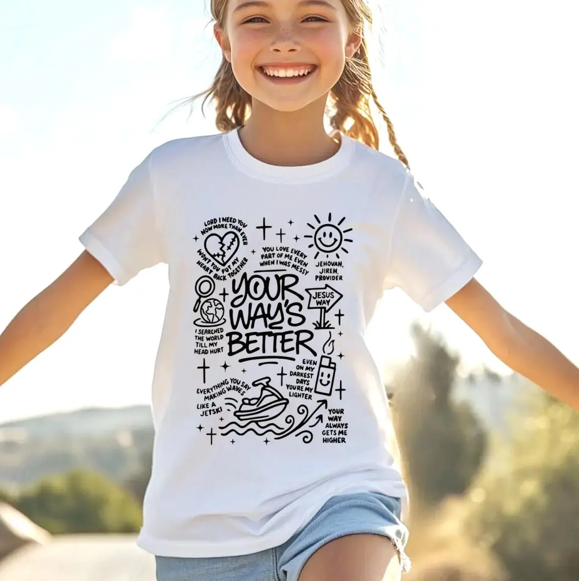 YOUTH & ADULT Size T-Shirt, Your Way Is Better Proverbs 16:9 Shirt, Gifts for friends and family Christian tee, Holiday Shirts