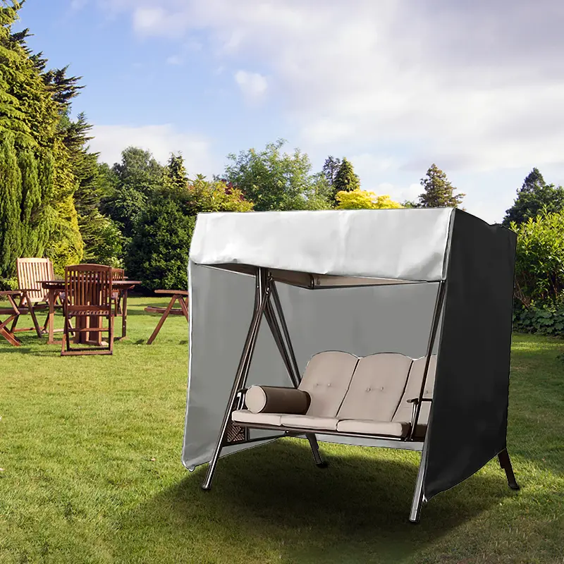 Classic Waterproof Polyester Fabric Patio Swing Cover - All Seasons Outdoor Dust Cover for Terrace/Courtyards Hanging Chairs, Swing Sets