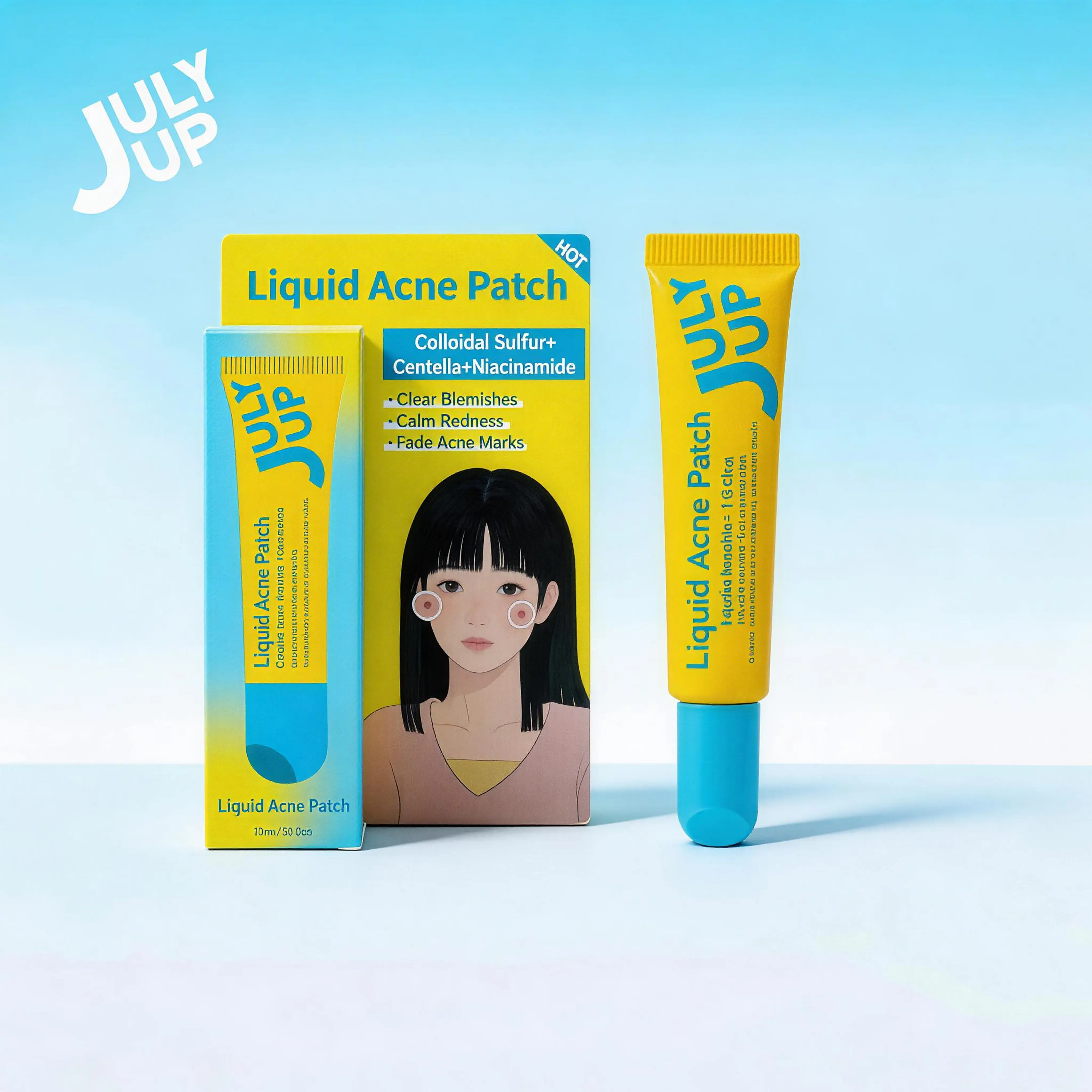 JULYUP Invisible Liquid Pimple Patch for Blemishes & Dark Spot Correction - Acne Spot Treatment with Salicylic Acid, Niacinamide & Glycerin - For All Skin Types, 10ml