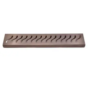 12 Inch Oil Rubbed Bronze Stainless Steel Wall-Mounted Shower Shelf - Wave Design