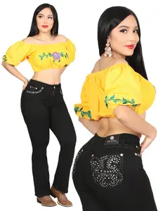 Women's Centenario Hip-Up Bootcut Denim Jeans - Black 45320