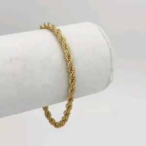 Gold 4mm Rope Bracelet - Perfect for Men or Women