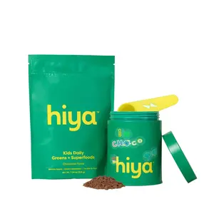 Hiya Kids Daily Greens + Superfoods (Chocolate) – 55 Whole-Food Sourced Ingredients & Delicious Flavor - Greens Superfood Powder for Kids