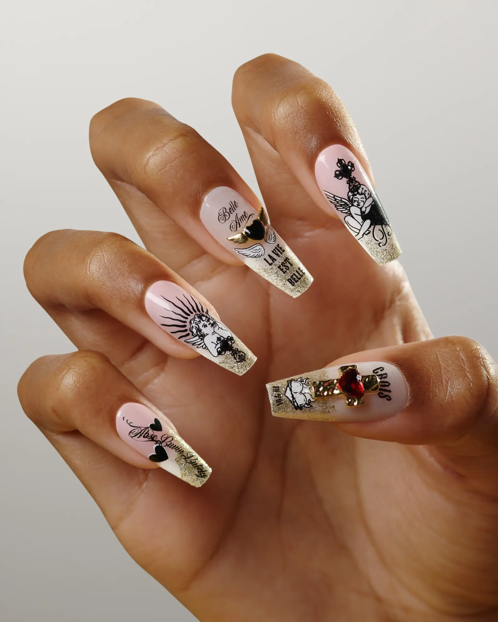 PSYTONE Press On Nails - At-Home Kit, DIY False Nails (Choose Your Style), Press On Nails Press On False Nails, At-Home Press-On Nails Kit, Diy Nails At Home