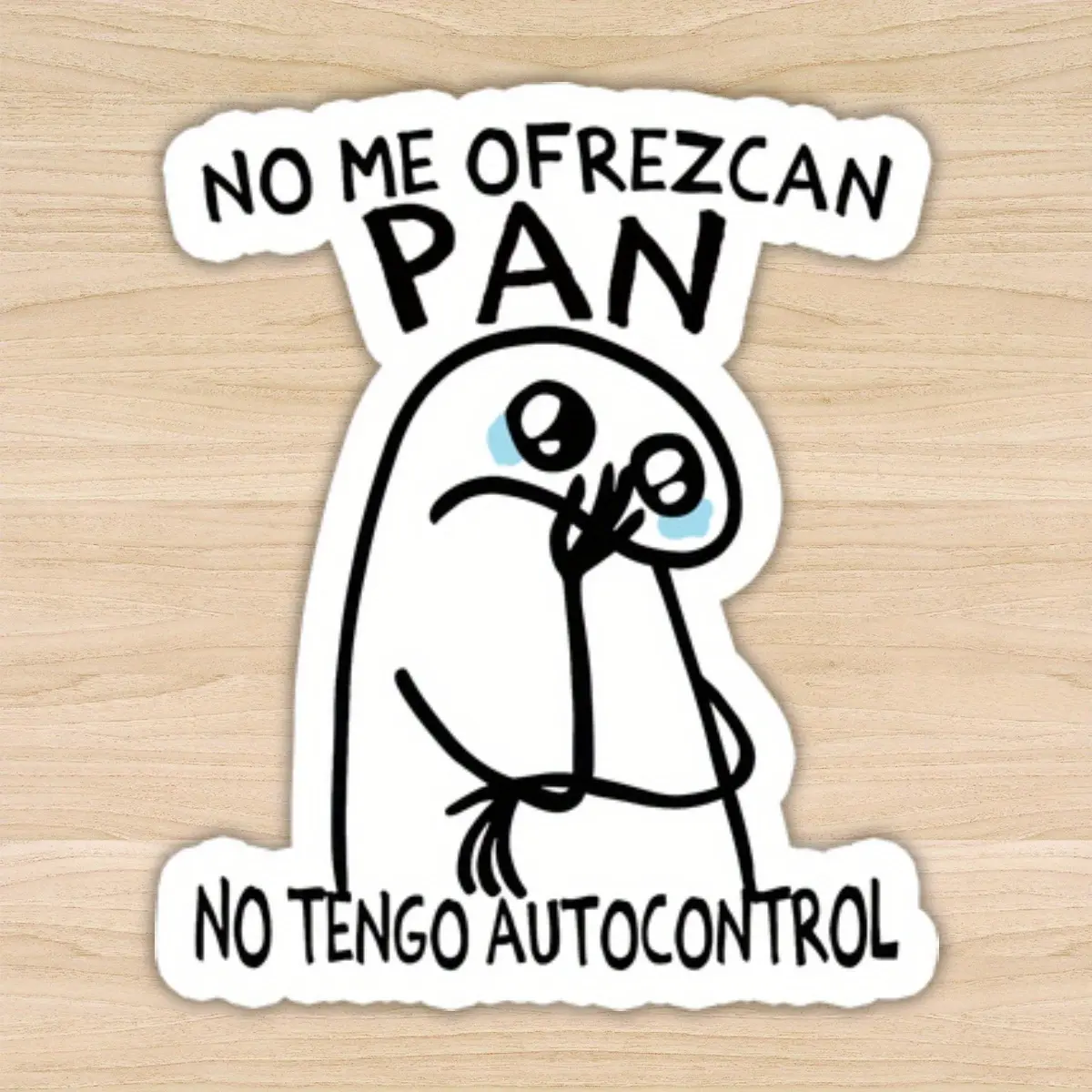 Funny "No Me Ofrezcan Pan" Spanish Sticker - Suitable for Cars, Laptops, and Water Bottles | Durable Polypropylene Vinyl Sticker, Suitable for Laptops