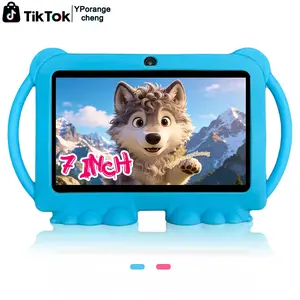 Shockproof Kids Tablet! 7-Inch HD Screen, Smart Parental Control, Manage Cartoons/Classes/Games,Study & Online Class, Lightweight, Full-Body Shockproof Case, 5G WiFi, HD IPS, Bluetooth + Dual Camera, 5 Colors, Easter/Christmas/Birthday Gift(USB Cable)