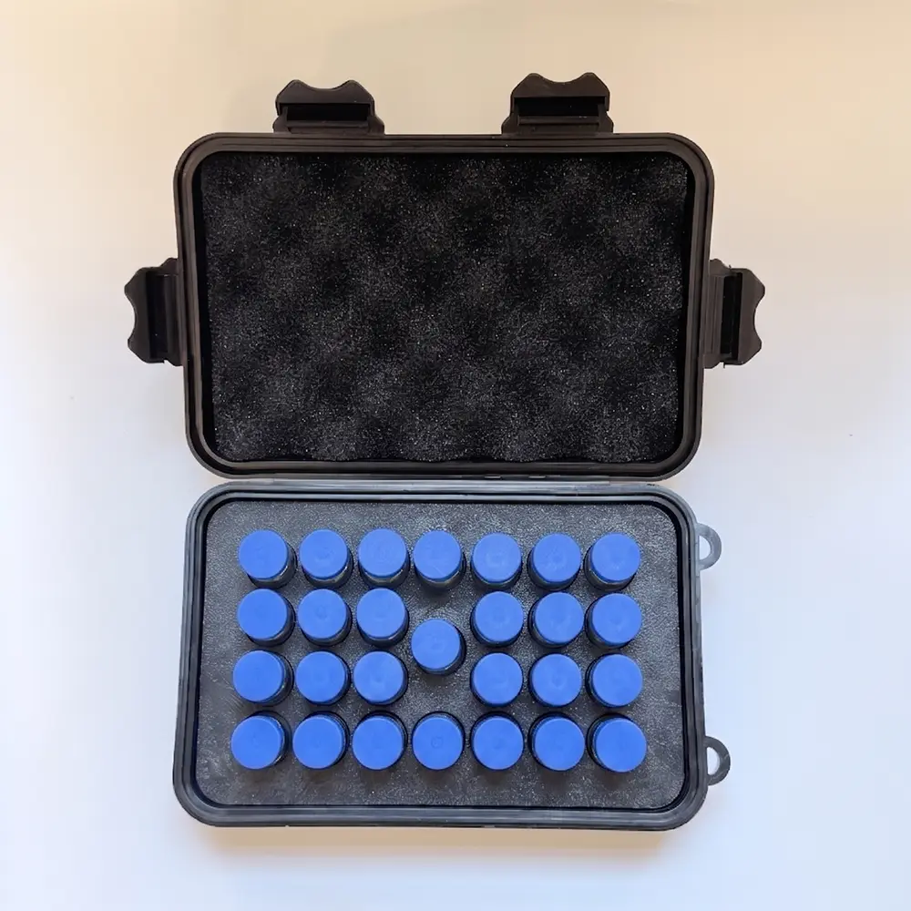 High-Quality Peptide Storage Case - 27 × 3ml Vials Capacity, 17mm Wide x 20mm Deep Secure Slots, Multiple Configurations, Home Organizer Storage Box for Travel, Office Use