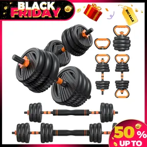 5 in 1 Adjustable Dumbbell set, 55/66/88lbs Weight Set for Home Workout,  Pesas Para Ejercicios en Casa Used as Barbell, Kettlebells, Push up Stand, Fitness Equipment for Home Gym Suitable Men/Women Mancuernas Para Ejercicios de Hombre