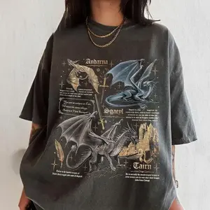 Fourth Wing Dragon Comfort Colors Shirt, Tairn & Andarna TShirt, fourth wing merch, Fourth Wing shirt Crewneck, Basgiath War College Tee, Dragon Rider Shirt, Bookish Gift for Readers, Bookish Merch Top, men's women clothing clothes merch