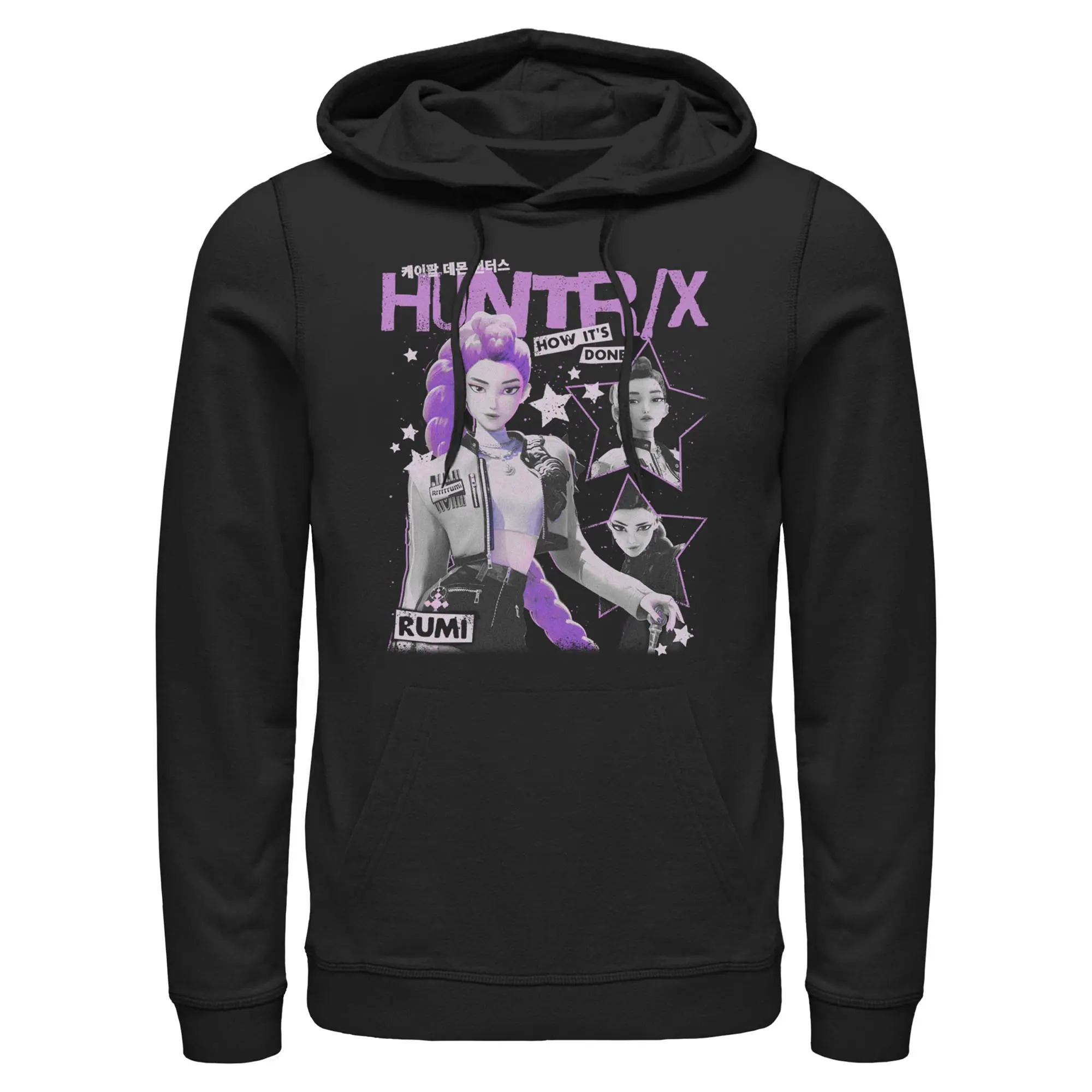 Men's KPop Demon Hunters Pop Star Huntrix Rumi Graphic Hoodie - Lightweight, Casual Menswear Sweatshirt with Quote Design, Sweatshirts, Long Sleeve