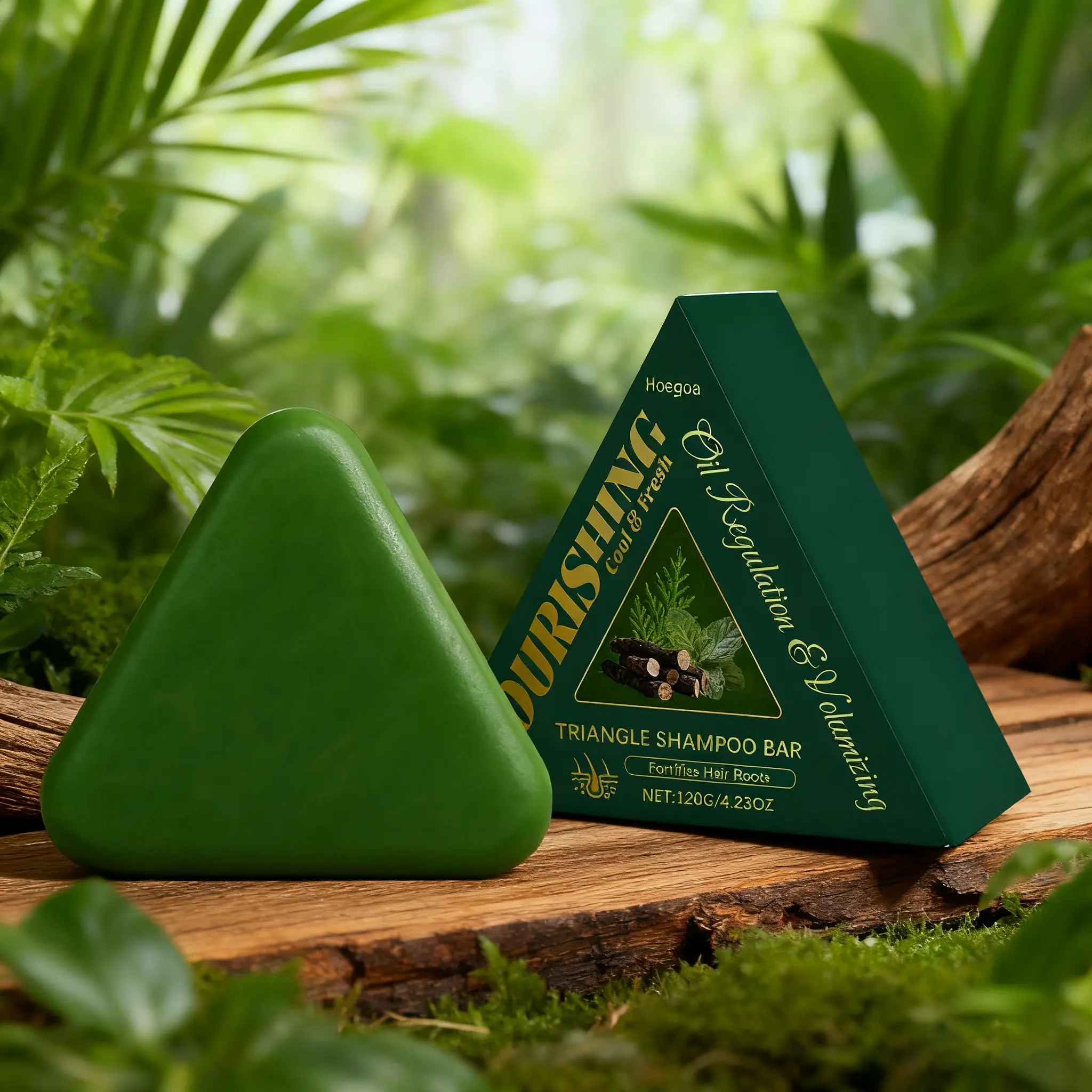 Herbal Peppermint Natural Haircare Extract Shampoo Bar 120g, Nourishes Hair, Improves Quality, Strengthens Roots, Soothes Frizz & Dryness, Cleanses Scalp, Portable Daily Use
