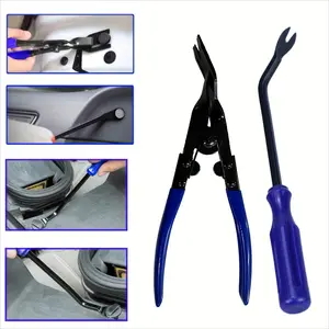 Car Panel Clip Removal Pliers Tool Set, Car Fastener Decorative Part Disassembly Kit, Plastic Clamp Nail Remover, Automotive Pry Bar Door Panel Dashboard Repair Kit, Car Repair Tools, Automotive Maintenance Tools