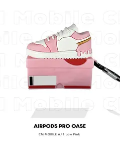 AirPods Pro Case Cover 3D Shoe Shoebox Style Silicone Lightweight Protective AJ low Accessories Protection Earbuds Wired Wireless Port Shockproof Handheld