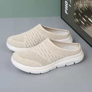 Men's Summer Breathable Mesh Slides - Lightweight Casual Mule Slippers for Outdoor/Travel/Daily Wear
