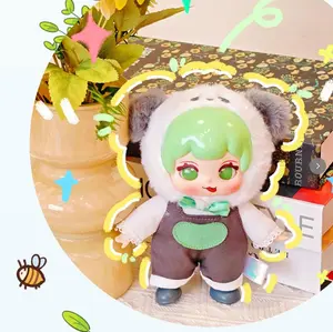 Pimi "Animal Role-Play Diary" Plush Keychain Blind Box, Cute Forest Animal Themed Kawaii Charm, Adorable Bear Panda Dog Sheep Pig Collectible, Viral Fluffy Costume Plush Toy Blind Box, Whimsical Pimi Character Keychain for Teens & Collectors