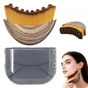 Upgraded Lymphatic Contour Face Brush, Fatigue-Relieving Massage Brush, Facial Tool, Makeup Brushes, Cosmetic Brushes, for Women Facial Eye Neck Body Makeup Application