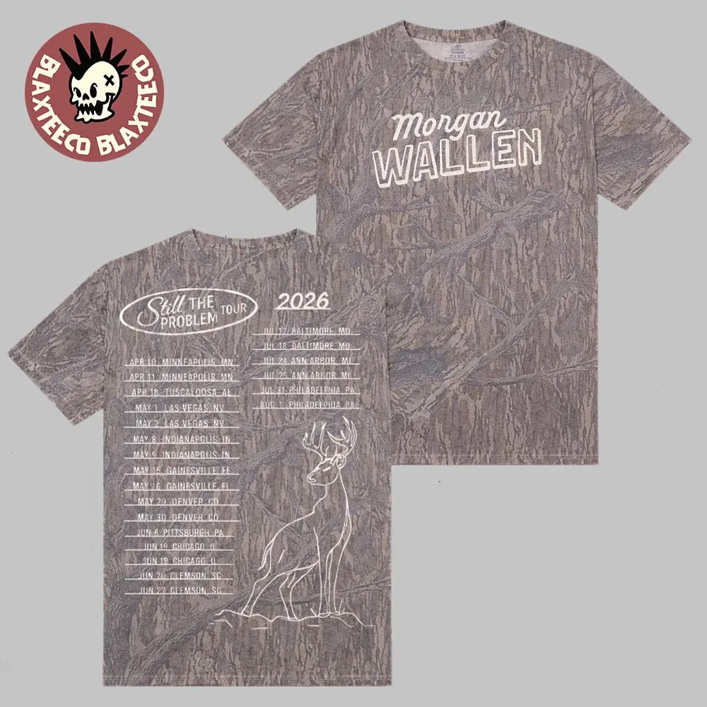 Unisex Wallen Still The Problem Tour 2026 Mossy Oak Camo Shirt