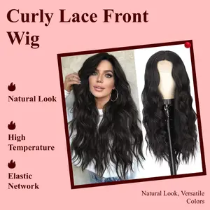 12A Lace Front Wig with Long Curly Hair and Big Waves Full Mechanism High Temperature Wire Elastic Network Comfortable 14-32 Inches in Various Colors