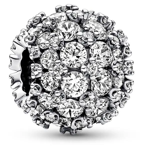 Pandora Sparkling Pave Round Charm 792630C01, Cube Zirconia Charms & Pendants, Dainty Charms & Pendants