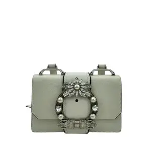 Pre-owned miu miu Leather Shoulder Bags CALUXB Goat Lady Jeweled