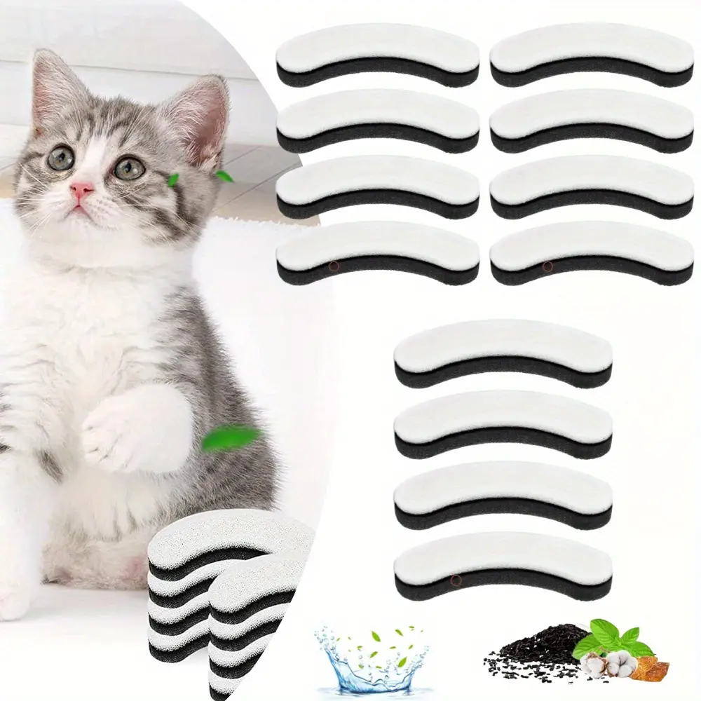 12 Pack Pet Fountain Replacement Foam Sponge Pre-Filters Fit for Clear Cat Water Fountain Dispenser