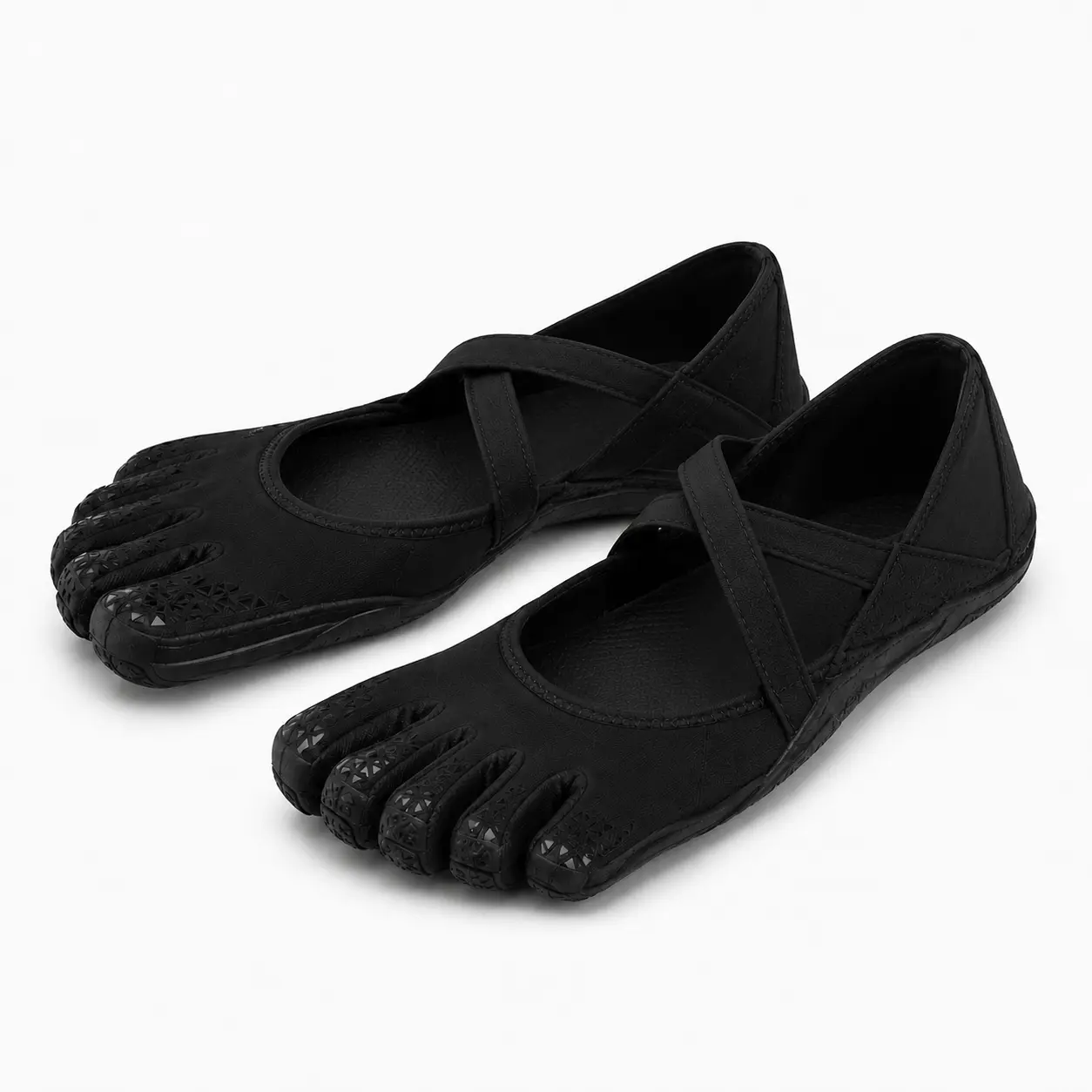 [Dealsforyou] Women's Five-Toe Barefoot Shoes, Lightweight Flexible Cross-Strap Flats for Pilates, Yoga, Barre, Dance & Indoor Workouts, EU 35-43