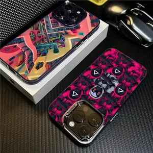 S-Squids Game Phone Case For iPhone 17 Pro Max 15 16 14 Plus 12 13 XS Max 11 Pro Fashion Colorful Silver Back Cover