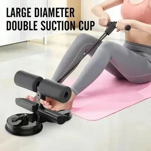 Ab Training Auxiliary Device with Double Suction Cups 3-Level Height Adjustment Portable Adjustable Sit Up Equipment for Home Gym Multi-Functional Core Trainer for Abs Workout Pink Abdominal Exercise Board Abdominal Roller Wheel