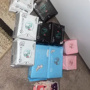 Zhuyinlife Organic Cotton Menstrual Pads Set, 18-200 Count, 8HR Odor Control, Leakproof, Super Absorbent, Unscented - Feminine Pads for All Flow Strengths