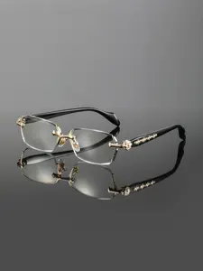 Men's Metal Frameless Diamond Edge Glasses, High-End Business Style, Elegant and Casual, Versatile Fashion Sunglasses
