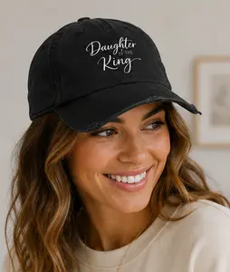 Daughter of the King Distressed Dad Hat, Dadcore Hats for Casual Wear