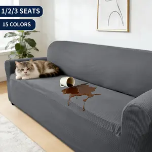 【mothersdaygift】Easy-Going 100% Waterproof Couch Cover for 1/2/3 Seats, Elastic Stretch Anti-Slip Jacquard Leakproof Slipcover, Pet-friendly Couch Cover for Sofa, 1 Count Washable Soft Furniture Protector for Kids, Pets, Livingroom, Homedecor