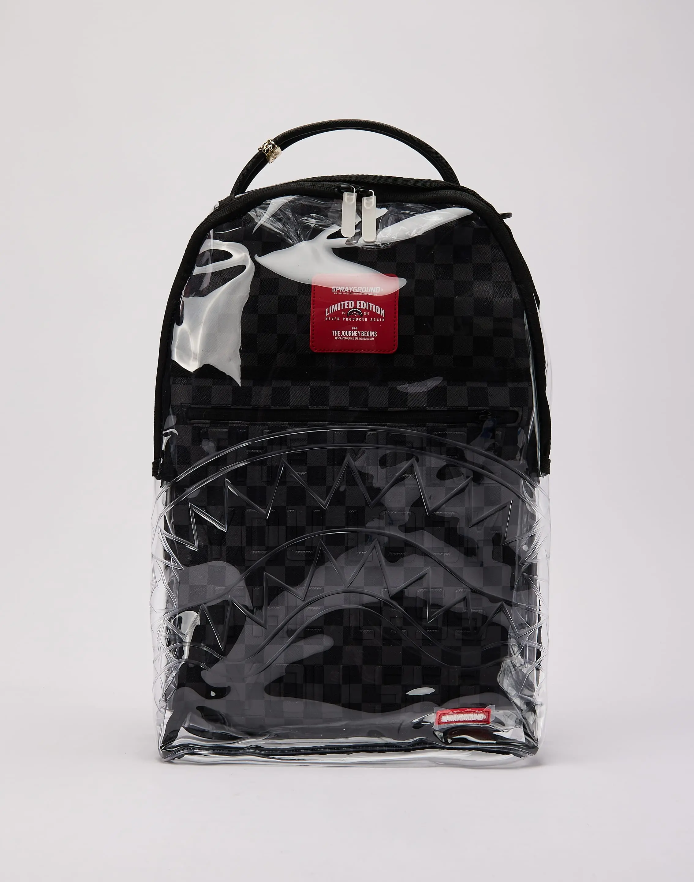 Mens Sprayground Hidden Message Clear Backpack
