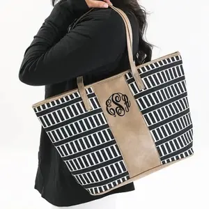 Monogrammed Canvas Tote Bag