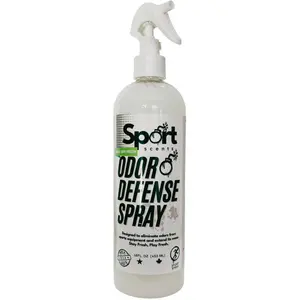 Sport Scents Odor Defense Spray - Sports Gear Odor Eliminator & Deodorizer - Neutralizer & Refresher Spray for Sports Equipment, Sportswear, Shoes, Athletic Jerseys, & Outdoor Gear