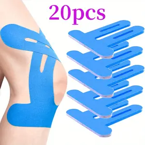 20PCS Precut Knee Kinesiology Tape | Sport Protection and Accessories, Skin Friendly and Latex Free, Ideal for Hiking, Mountain Climbing, Running