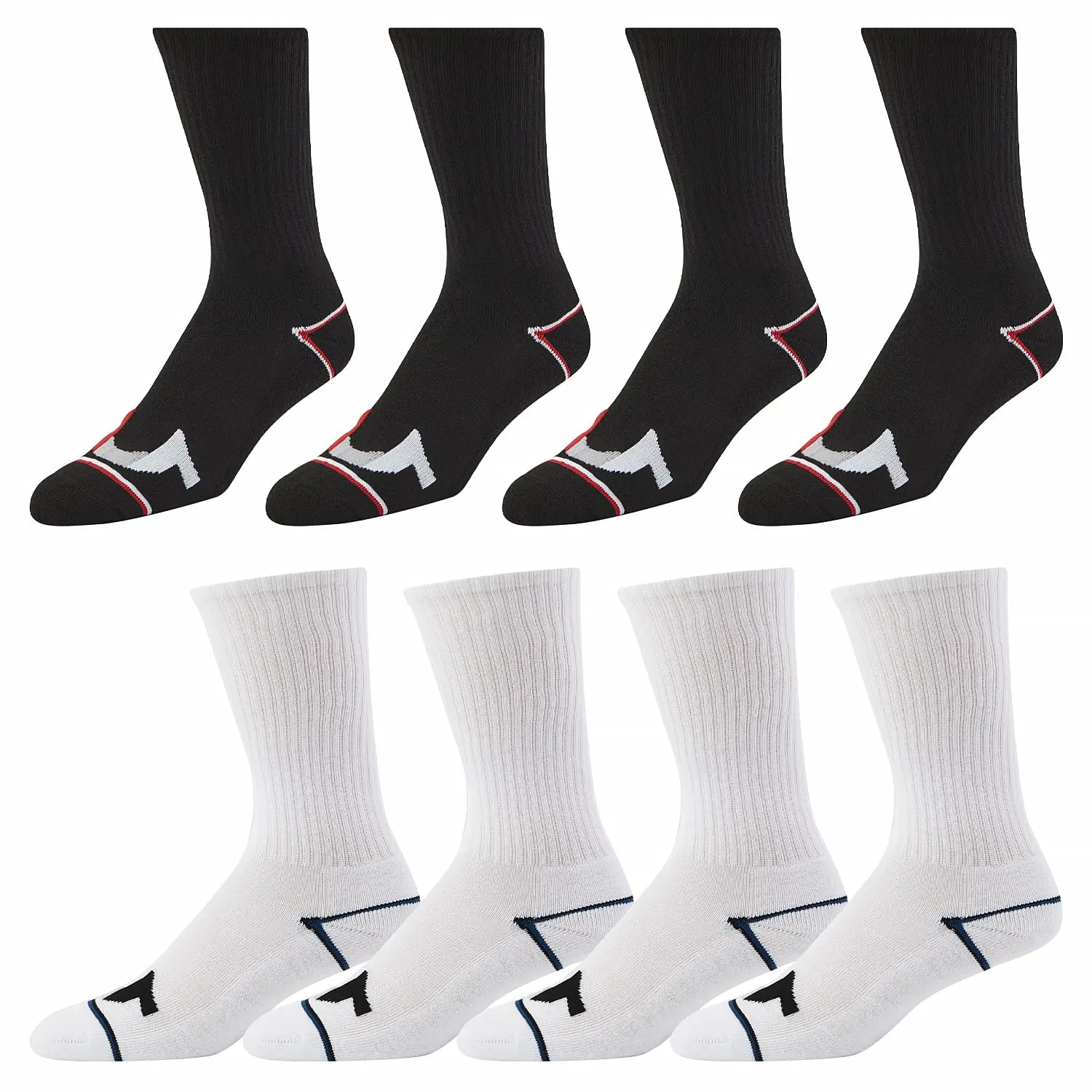 8 Pairs: Black/White