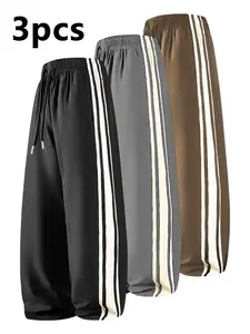 Unisex Outdoor Running Pants, Side Stripe Design, Fashionable and Versatile, Daily Wear, Holiday Gift, Casual Sports Clothing