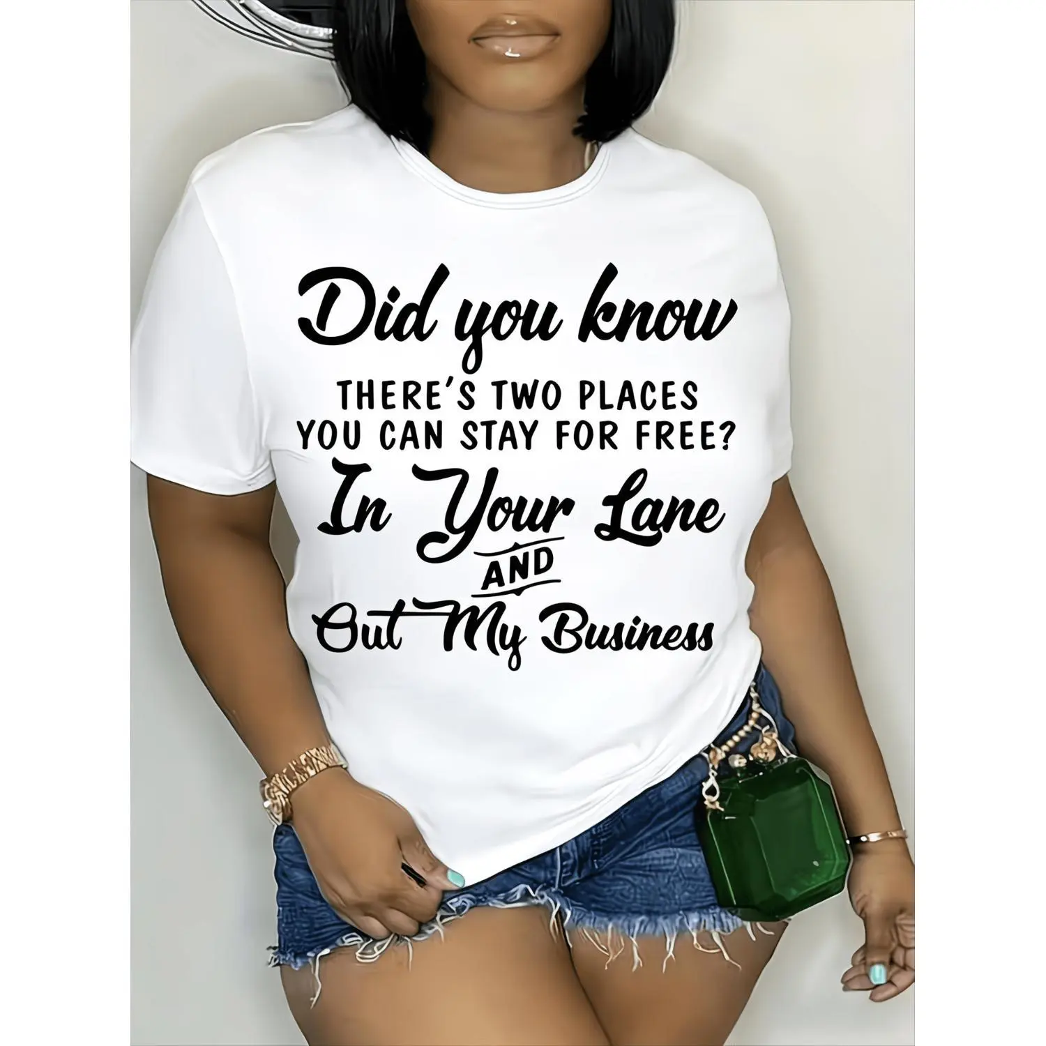 Women's Casual Graphic T-Shirt - Soft Short Sleeve, Round Neck, Relaxed-Fit Top for Spring, Summer